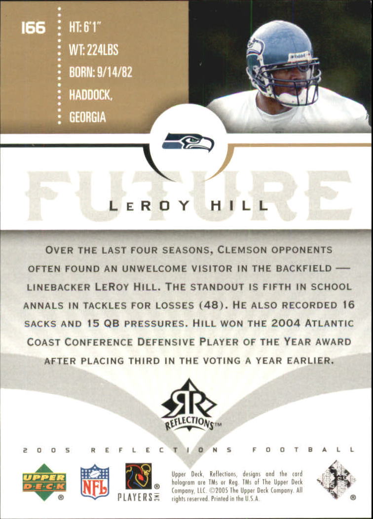 2005 Reflections Gold #166 Leroy Hill back image