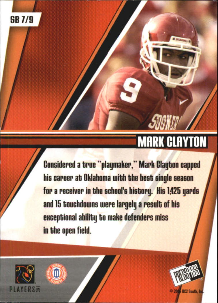 2005 Press Pass Football "Insert" Cards - Picture 93 of 95