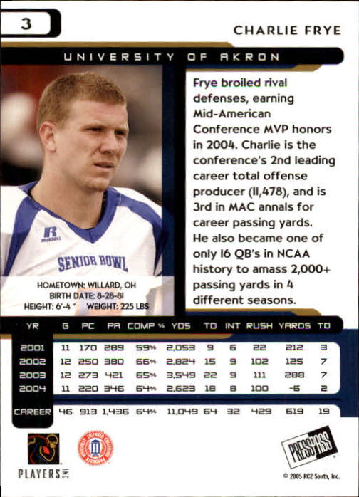 2005 Press Pass Football "Main Set" Base Cards - Picture 7 of 99