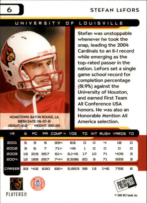 2005 Press Pass Football "Main Set" Base Cards - Picture 13 of 99