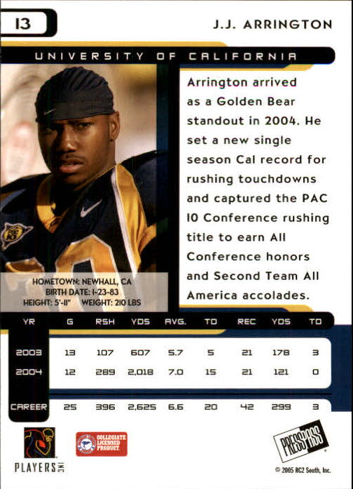 2005 Press Pass Football "Main Set" Base Cards - Picture 27 of 99