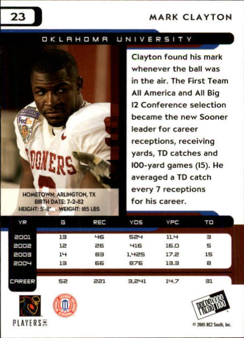2005 Press Pass Football "Main Set" Base Cards - Picture 47 of 99
