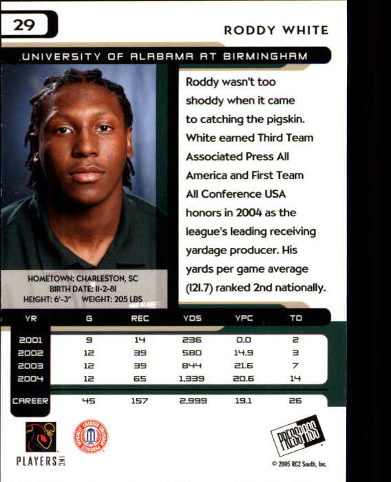 2005 Press Pass Football "Main Set" Base Cards - Picture 59 of 99