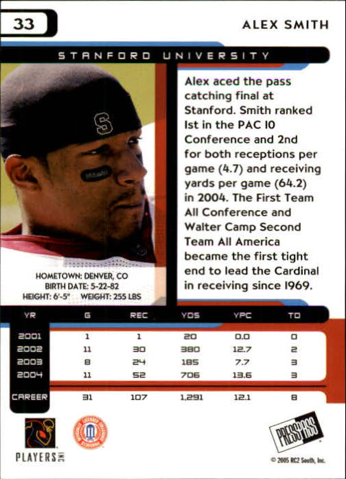 2005 Press Pass Football "Main Set" Base Cards - Picture 67 of 99