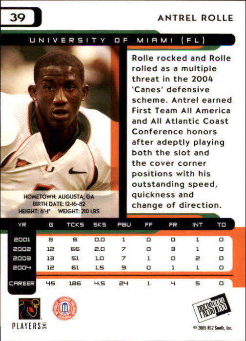 2005 Press Pass Football "Main Set" Base Cards - Picture 79 of 99