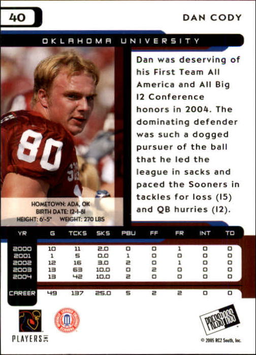 2005 Press Pass Football "Main Set" Base Cards - Picture 81 of 99