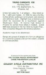 Sports Card Back
