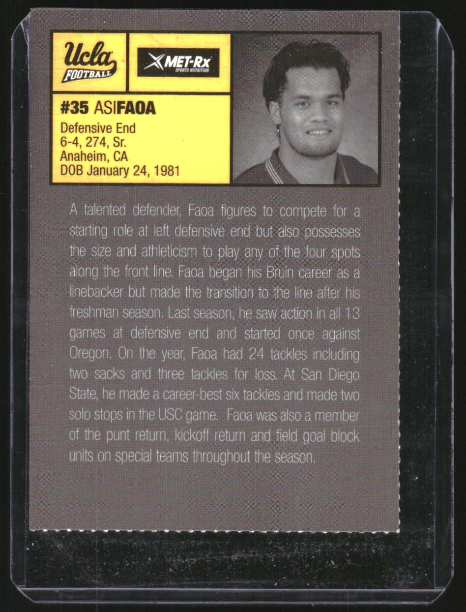 Sports Card Back