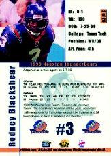 Sports Card Back
