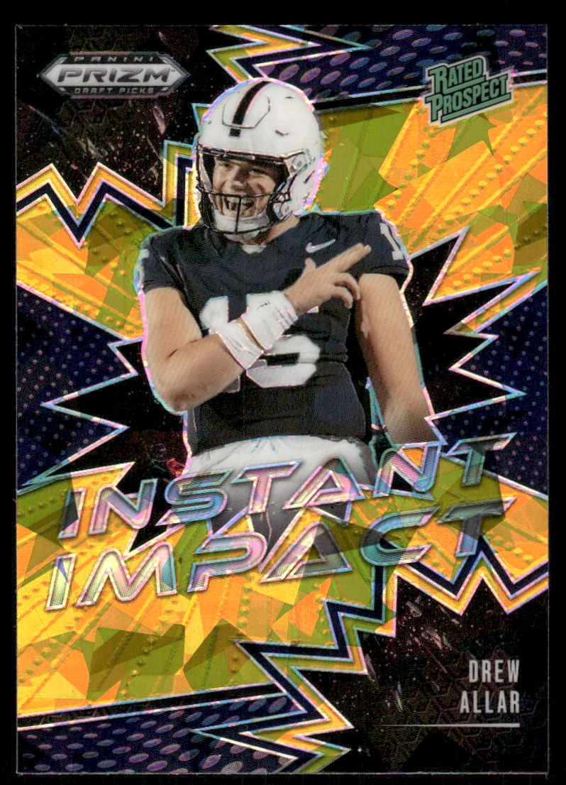 2025 Panini Prizm Draft Picks Instant Impact Gold Ice #7 Drew Allar