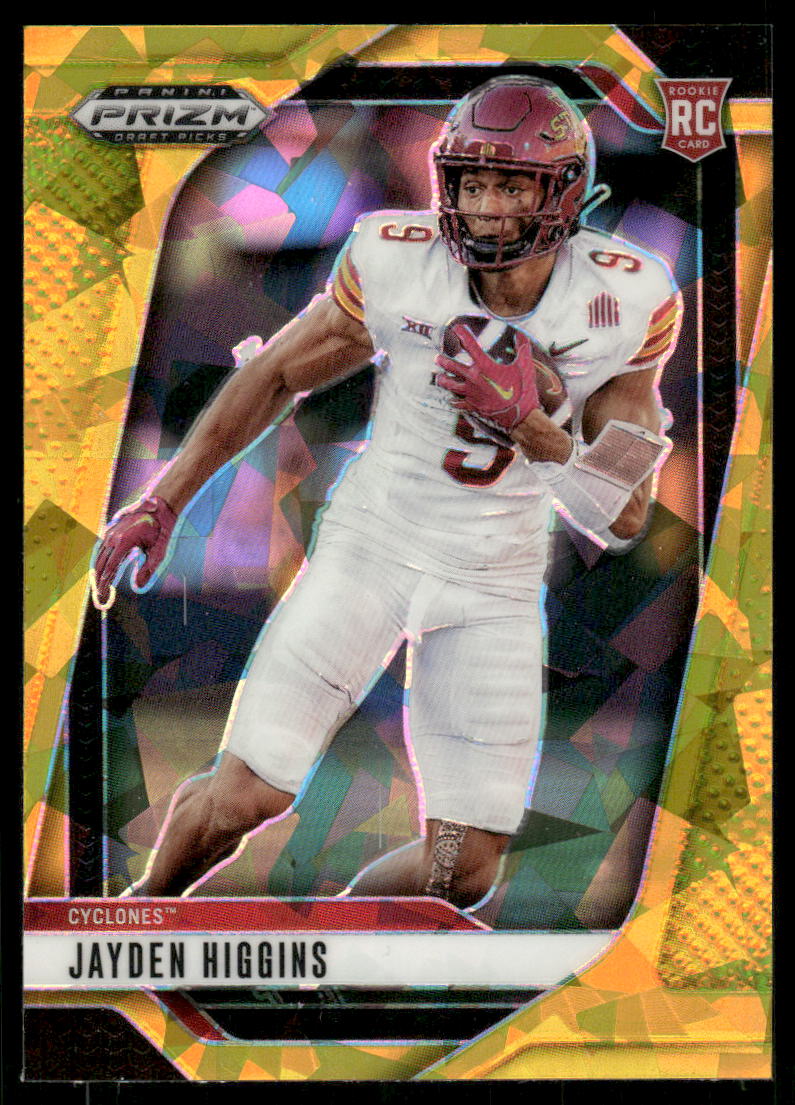 2025 Panini Prizm Draft Picks Prizms Gold Ice #40 Jayden Higgins