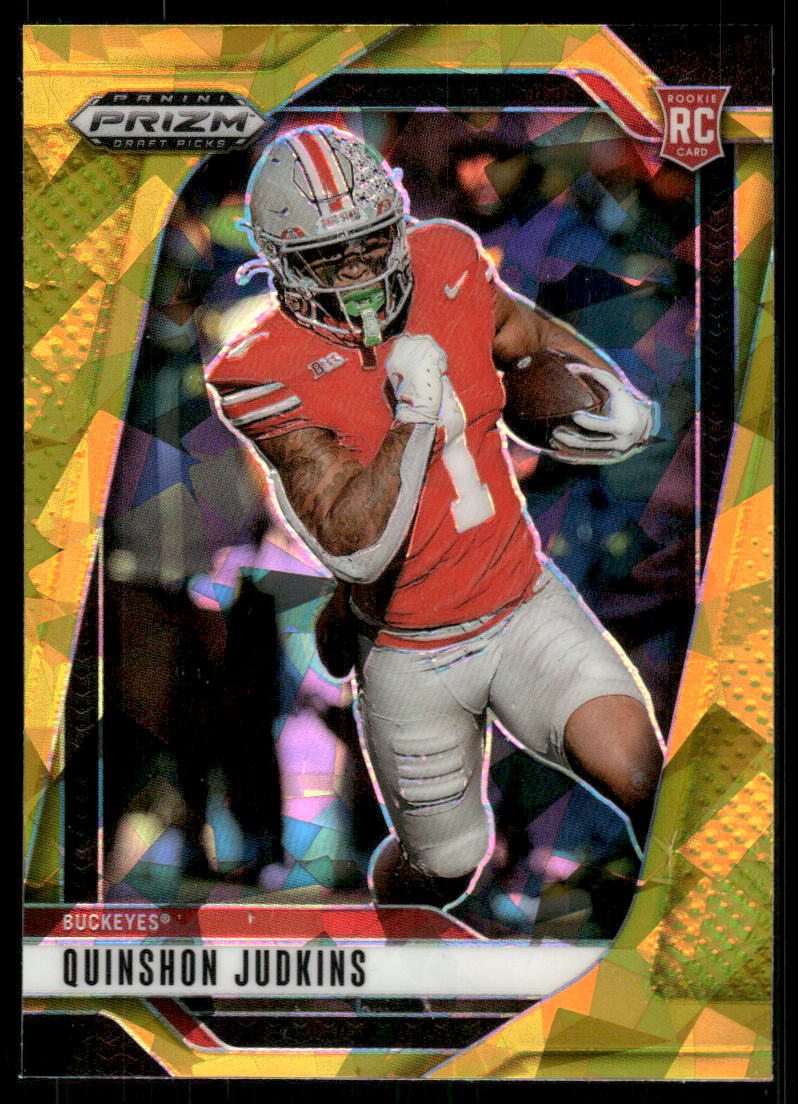 2025 Panini Prizm Draft Picks Prizms Gold Ice #84 Quinshon Judkins
