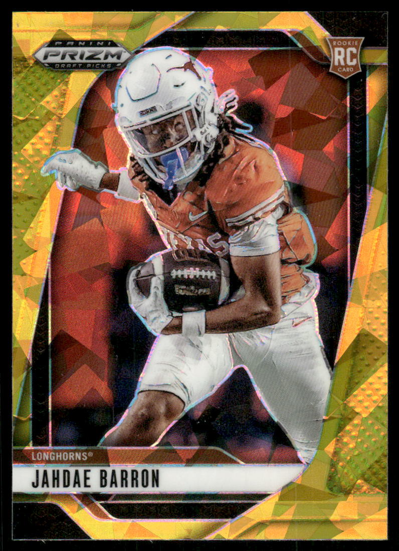 2025 Panini Prizm Draft Picks Prizms Gold Ice #124 Jahdae Barron