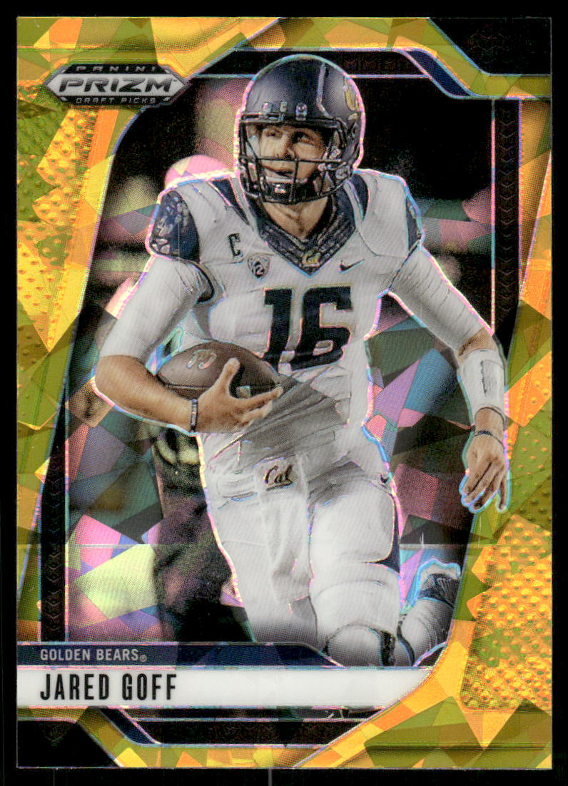 2025 Panini Prizm Draft Picks Prizms Gold Ice #172 Jared Goff