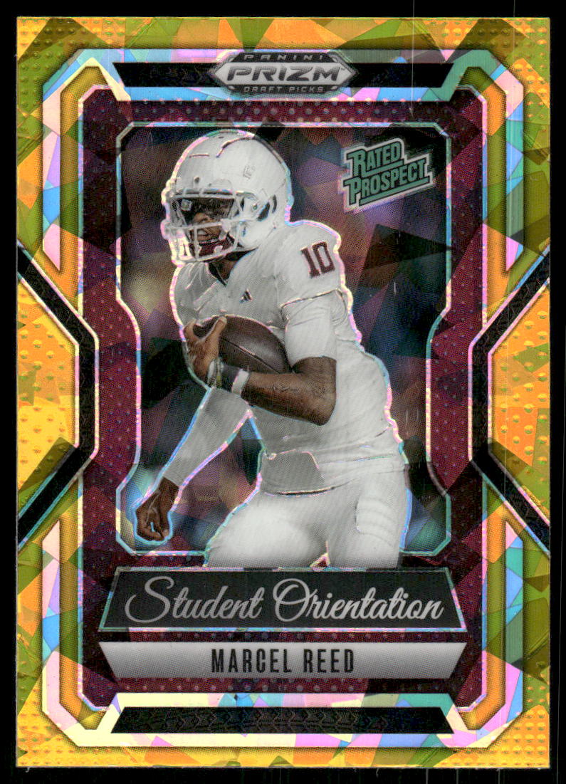 2025 Panini Prizm Draft Picks Student Orientation Gold Ice #4 Marcel Reed