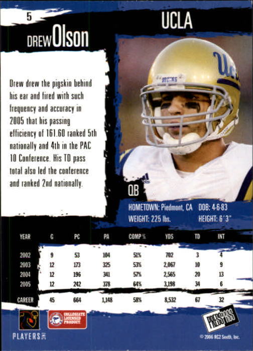 2006 Press Pass Football "Main Set" Base Cards #1 to #50 - Picture 11 of 91