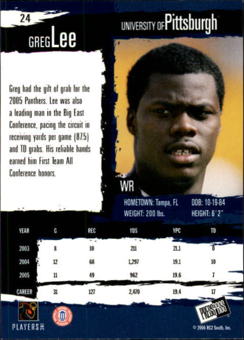 2006 Press Pass Football "Main Set" Base Cards #1 to #50 - Picture 47 of 91