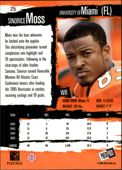 2006 Press Pass Football "Main Set" Base Cards #1 to #50 - Picture 49 of 91