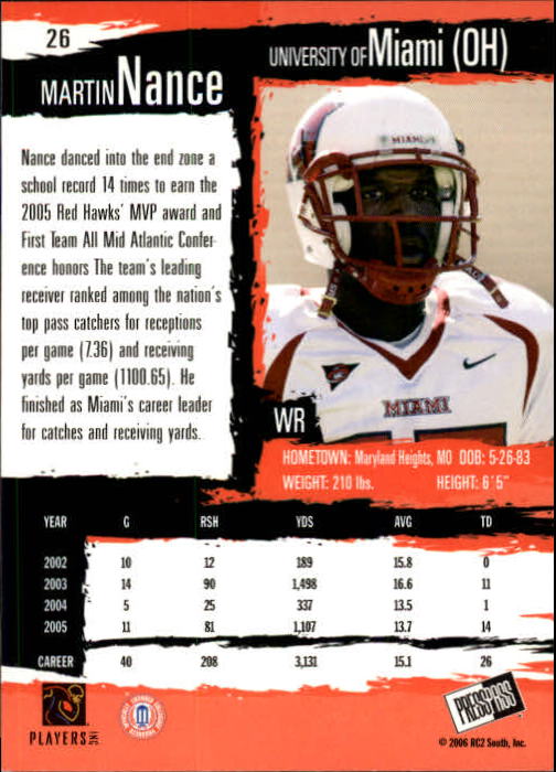 2006 Press Pass Football "Main Set" Base Cards #1 to #50 - Picture 51 of 91