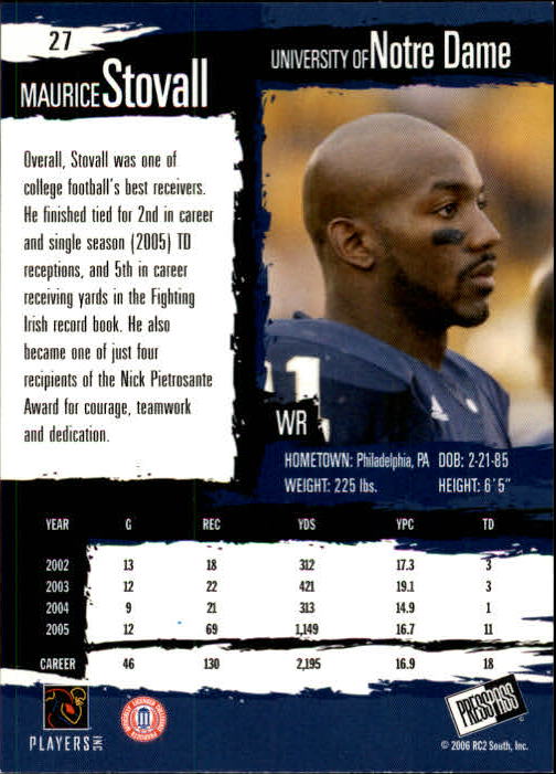 2006 Press Pass Football "Main Set" Base Cards #1 to #50 - Picture 53 of 91