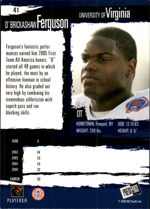 2006 Press Pass Football "Main Set" Base Cards #1 to #50 - Picture 81 of 91
