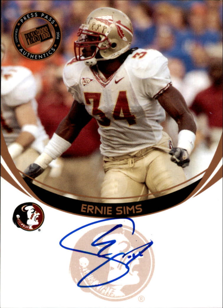 2006 Press Pass Autographs Bronze #59 Ernie Sims