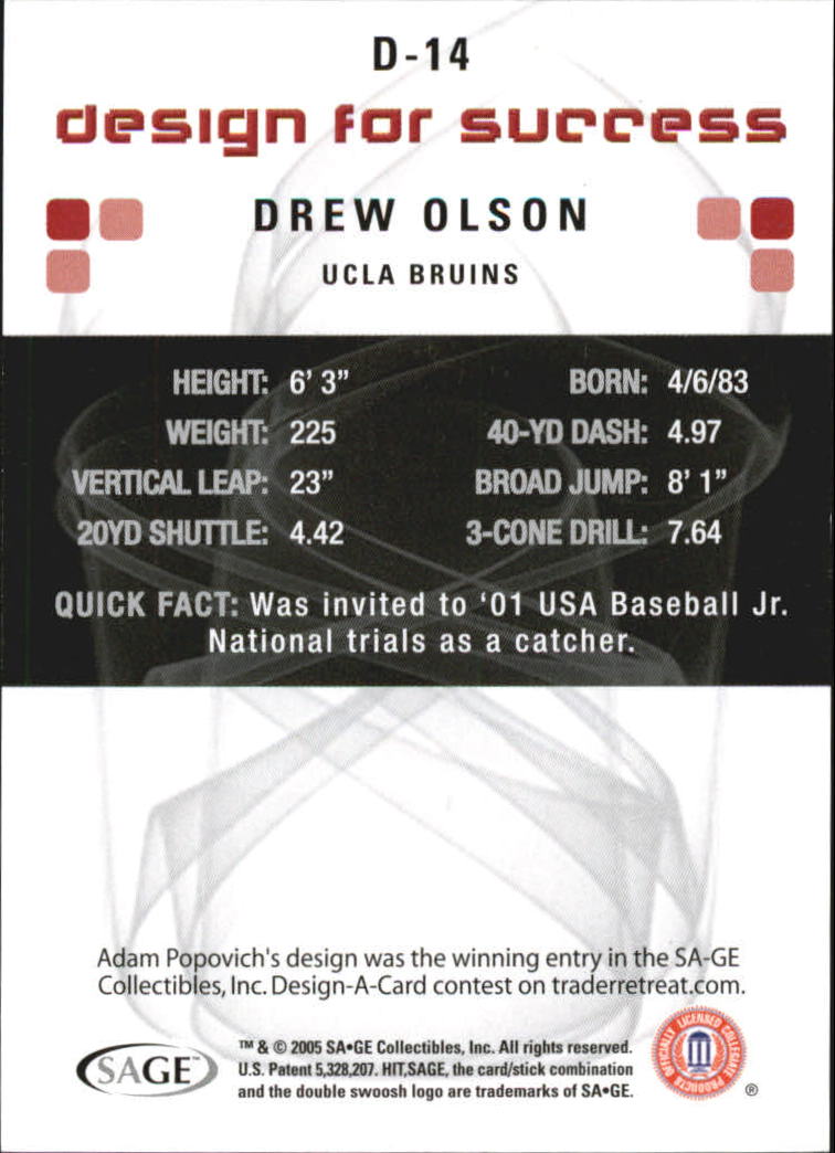 2006 Sage HIT Football "Design for Success Silver" Insert Cards - Picture 19 of 77