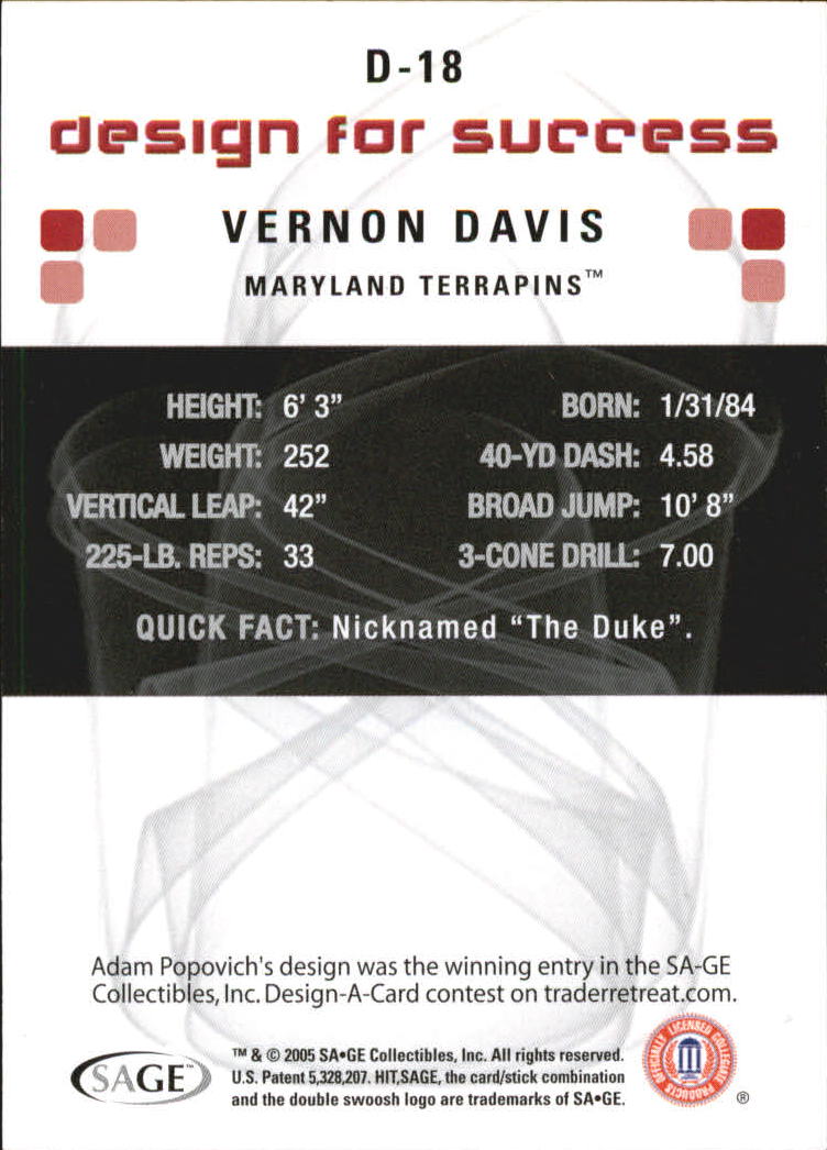 2006 Sage HIT Football "Design for Success Silver" Insert Cards - Picture 25 of 77