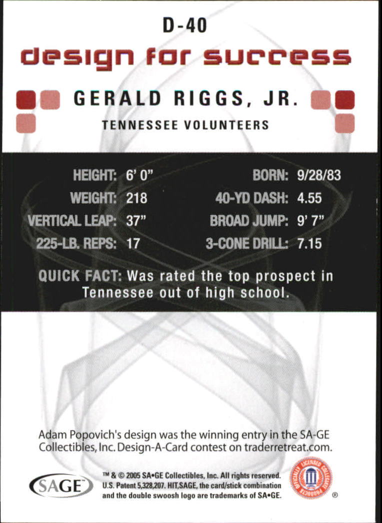 2006 Sage HIT Football "Design for Success Silver" Insert Cards - Picture 59 of 77