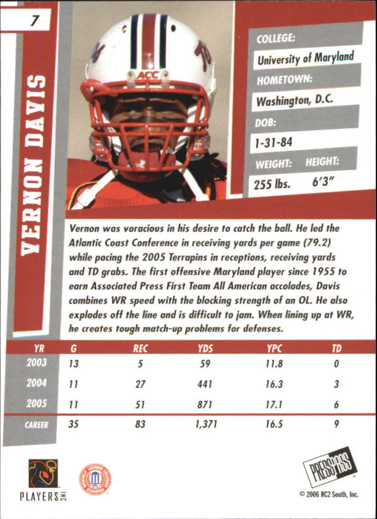 2006 Press Pass SE Football "Main Set" Cards - Picture 15 of 81