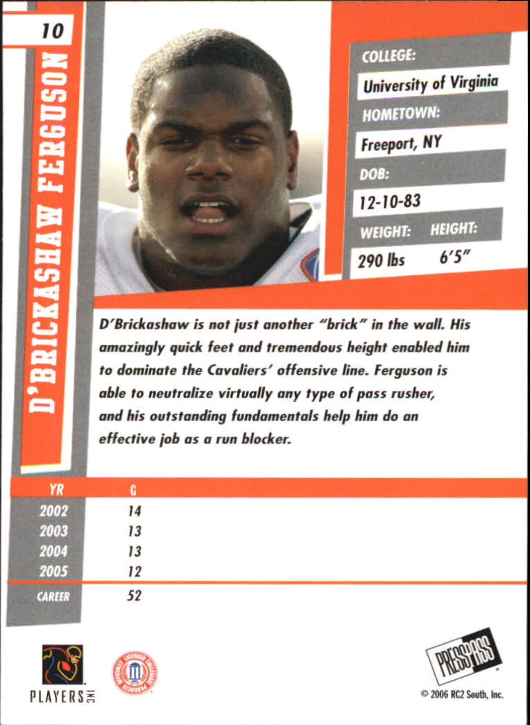 2006 Press Pass SE Football "Main Set" Cards - Picture 21 of 81