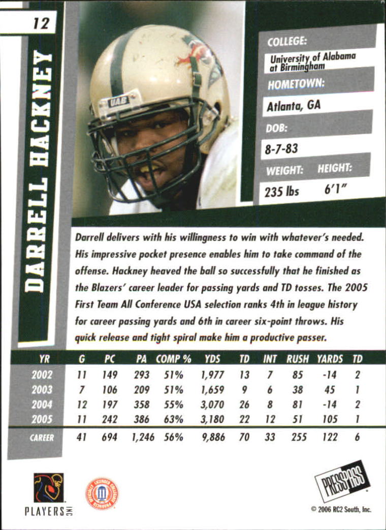 2006 Press Pass SE Football "Main Set" Cards - Picture 25 of 81