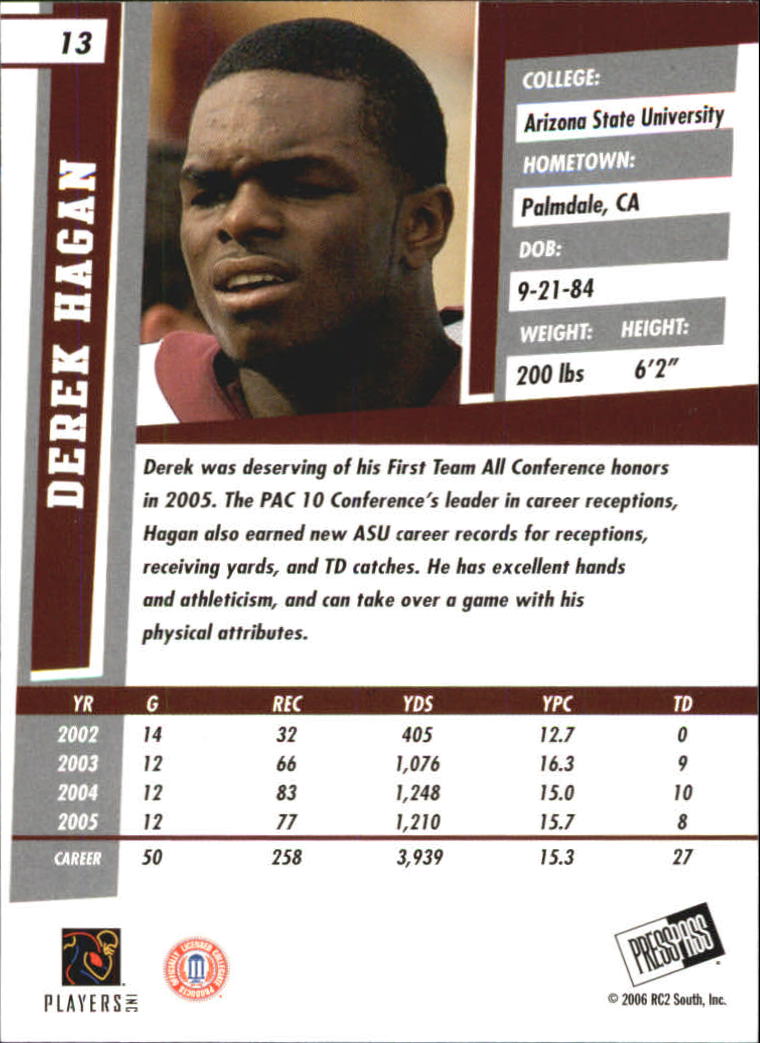 2006 Press Pass SE Football "Main Set" Cards - Picture 27 of 81