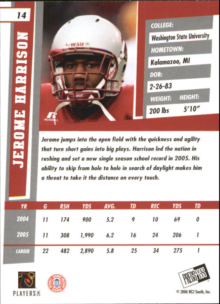 2006 Press Pass SE Football "Main Set" Cards - Picture 29 of 81
