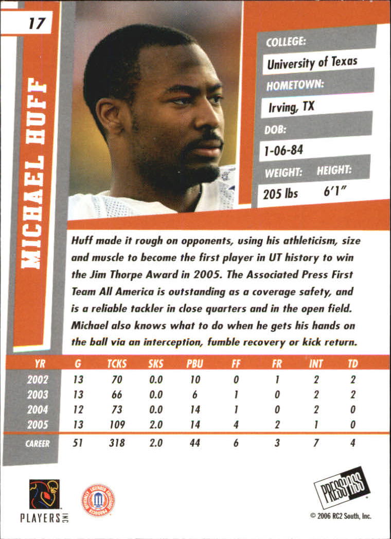 2006 Press Pass SE Football "Main Set" Cards - Picture 35 of 81