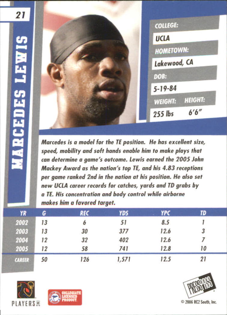 2006 Press Pass SE Football "Main Set" Cards - Picture 43 of 81