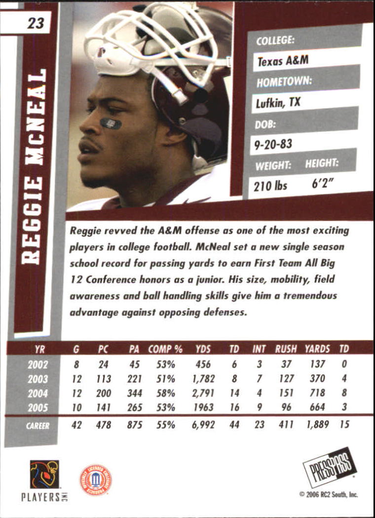 2006 Press Pass SE Football "Main Set" Cards - Picture 47 of 81