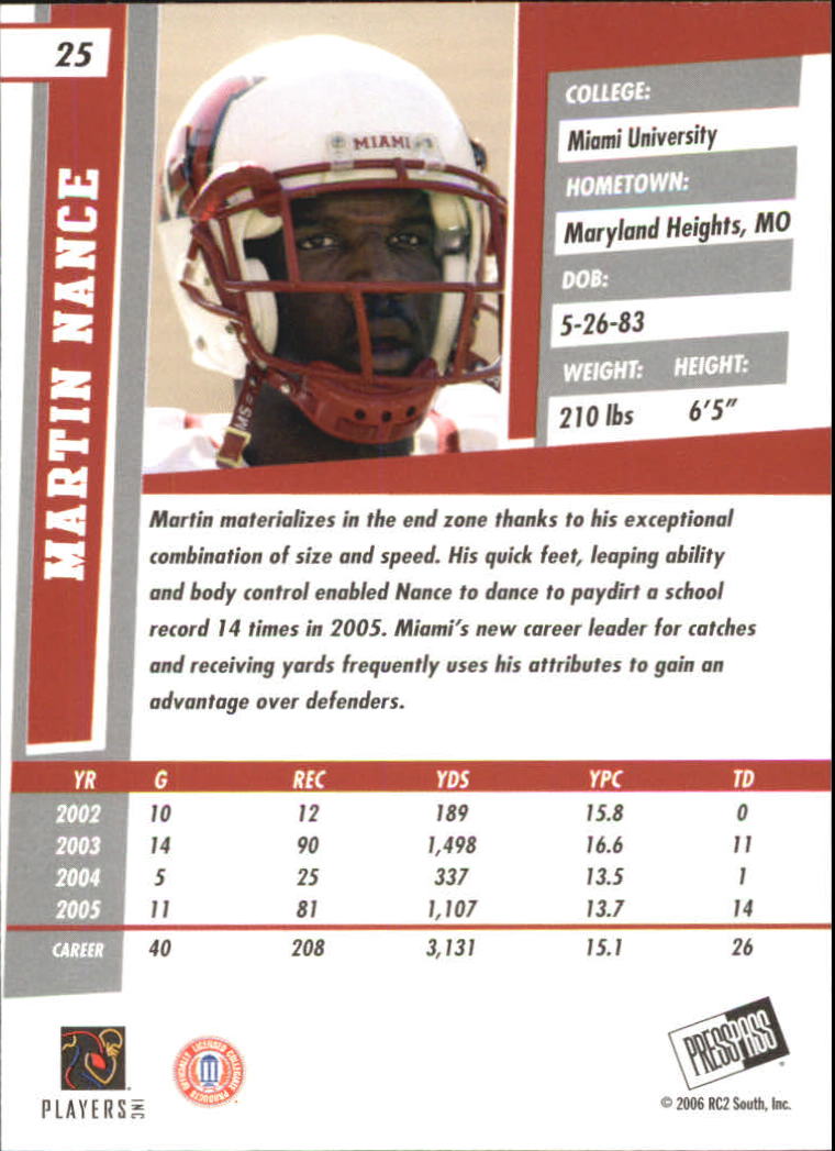 2006 Press Pass SE Football "Main Set" Cards - Picture 51 of 81