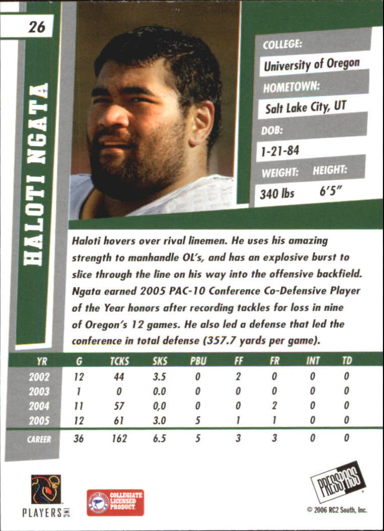 2006 Press Pass SE Football "Main Set" Cards - Picture 53 of 81