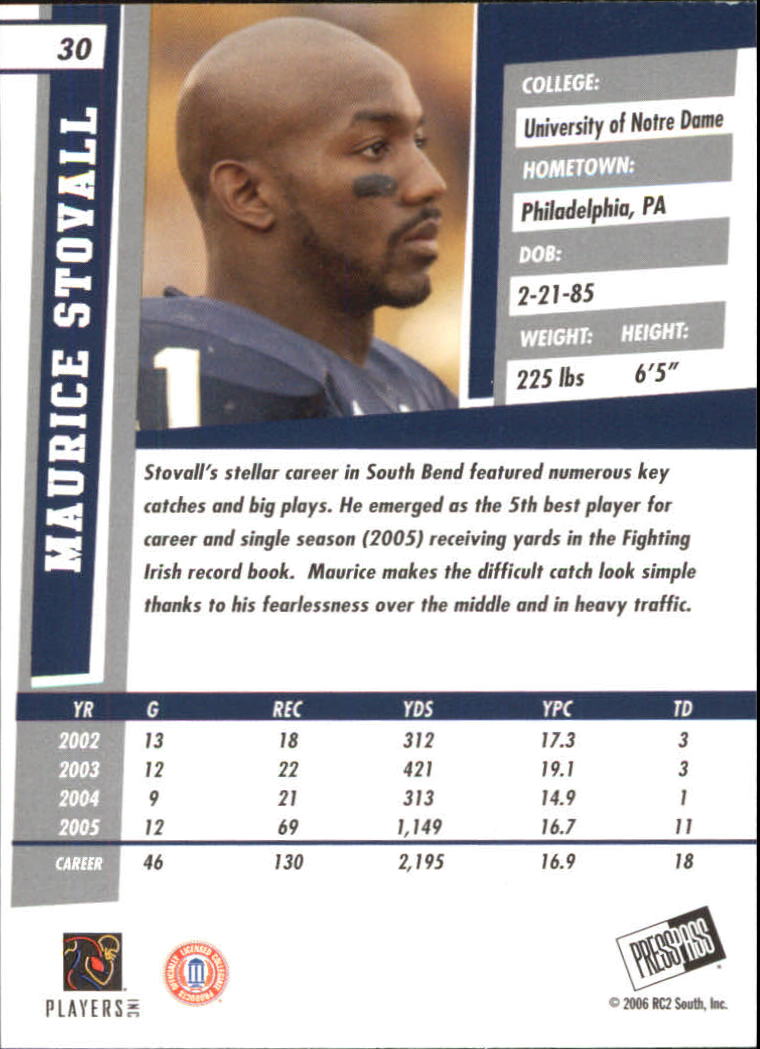 2006 Press Pass SE Football "Main Set" Cards - Picture 61 of 81