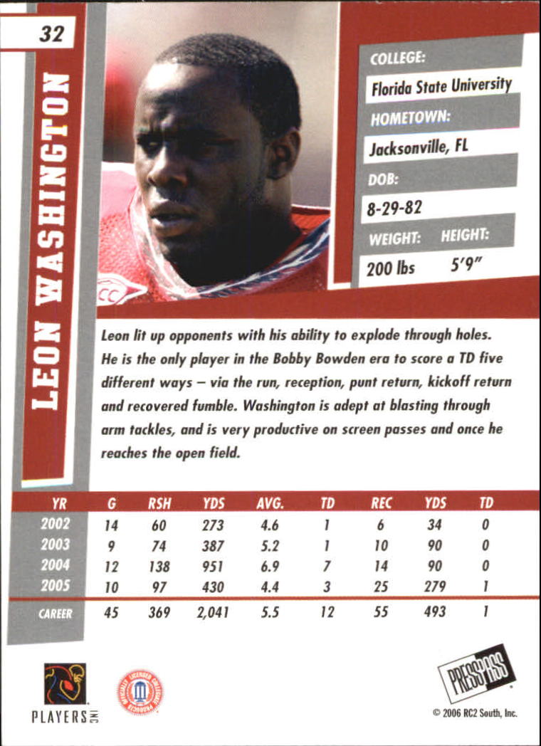 2006 Press Pass SE Football "Main Set" Cards - Picture 65 of 81