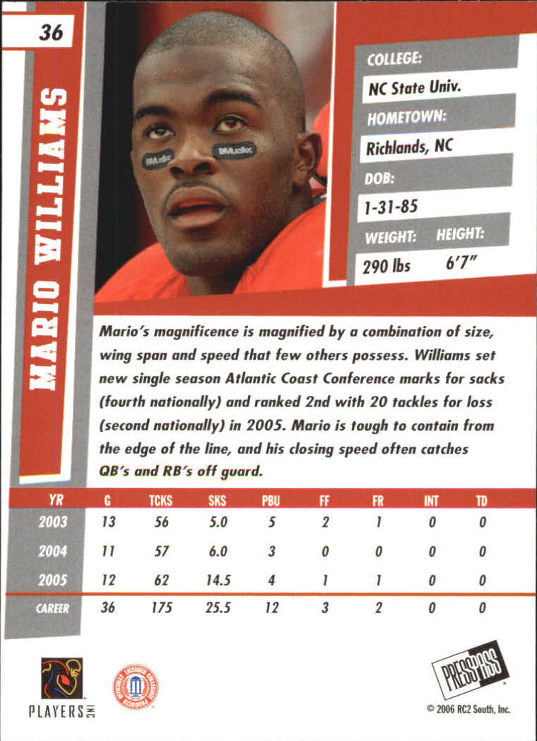 2006 Press Pass SE Football "Main Set" Cards - Picture 73 of 81