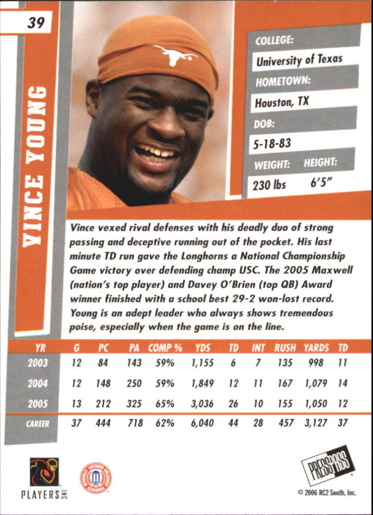 2006 Press Pass SE Football "Main Set" Cards - Picture 79 of 81