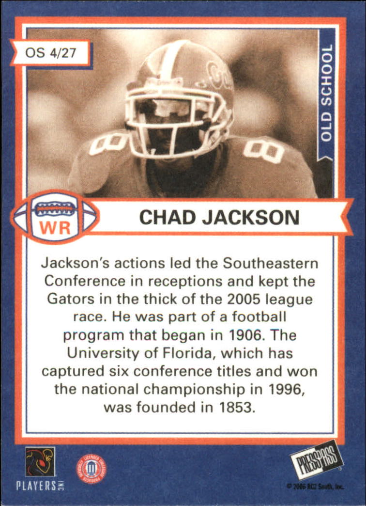2006 Press Pass SE Old School #OS4 Chad Jackson back image