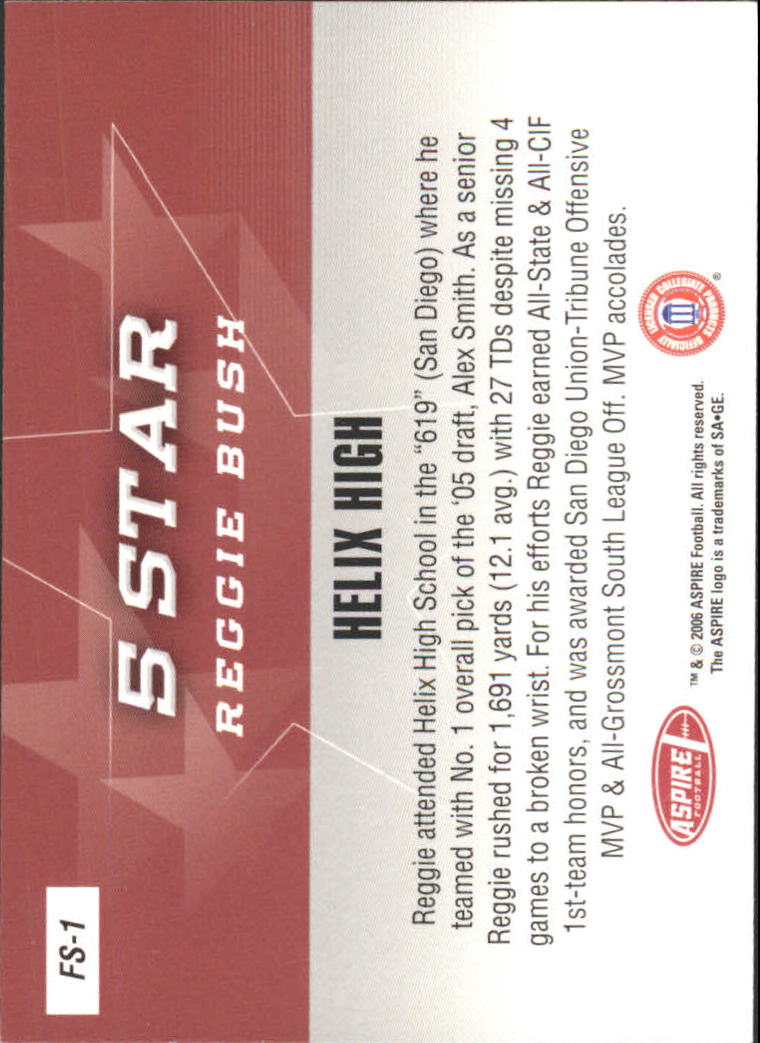2006 Aspire (Sage) Football "Insert and Promo" Cards - Picture 3 of 61