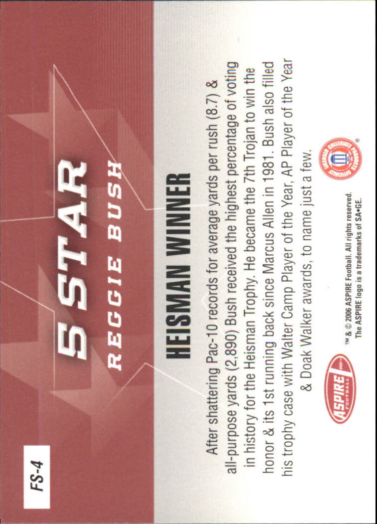 2006 Aspire (Sage) Football "Insert and Promo" Cards - Picture 9 of 61