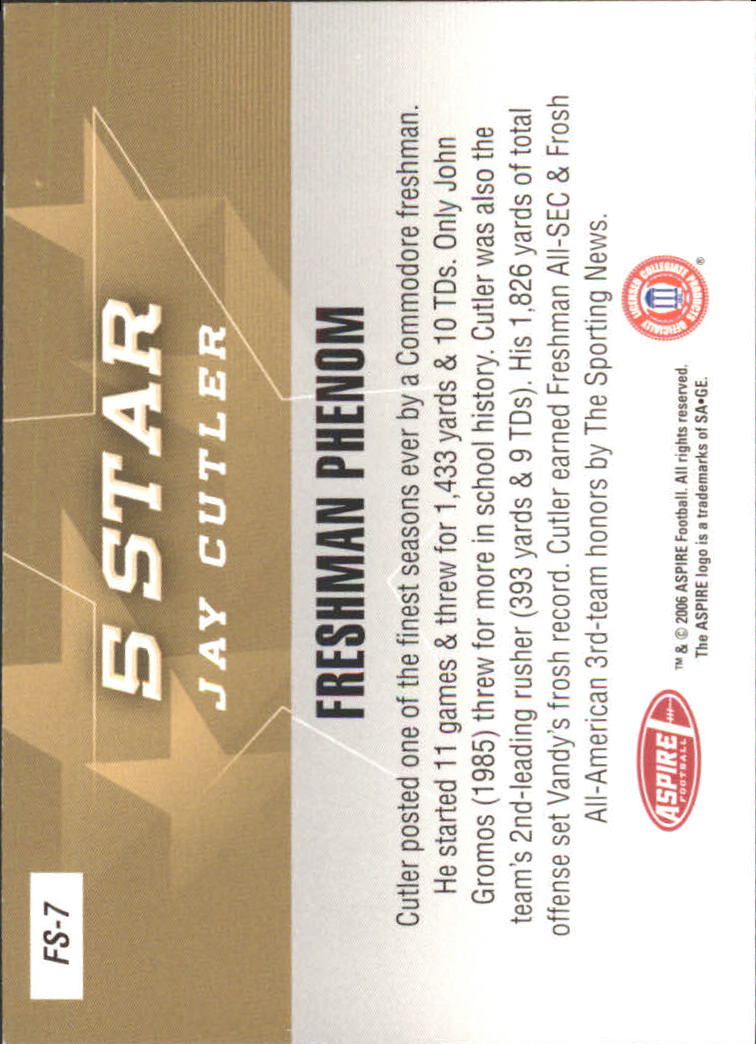2006 Aspire (Sage) Football "Insert and Promo" Cards - Picture 15 of 61