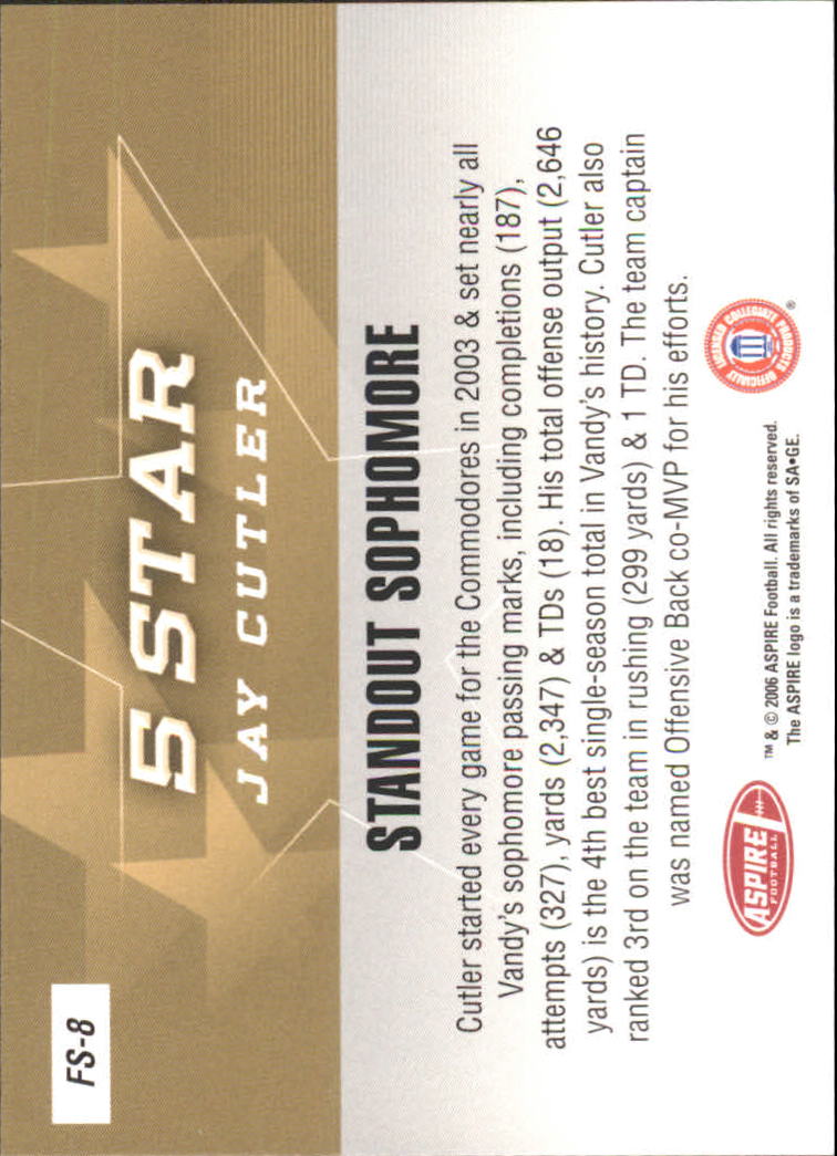 2006 Aspire (Sage) Football "Insert and Promo" Cards - Picture 17 of 61