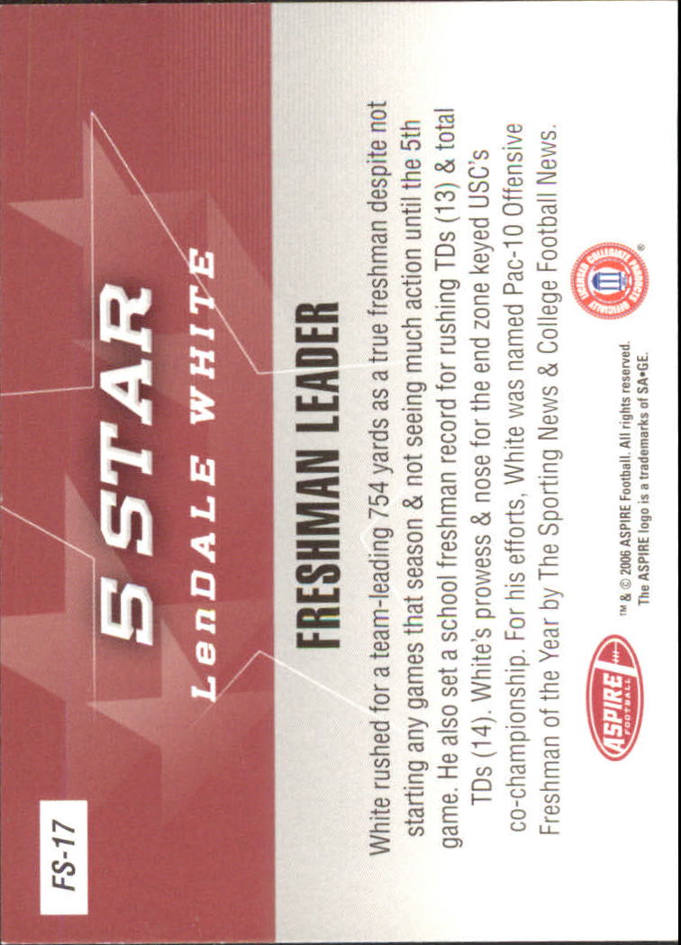 2006 Aspire (Sage) Football "Insert and Promo" Cards - Picture 35 of 61