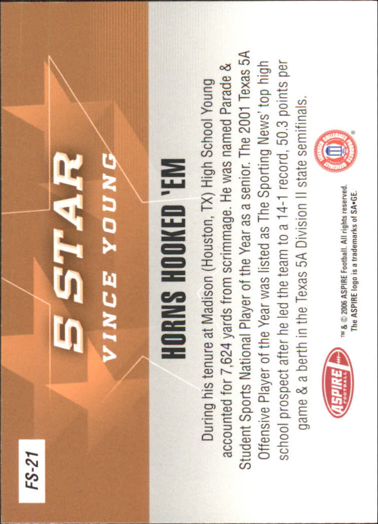 2006 Aspire (Sage) Football "Insert and Promo" Cards - Picture 43 of 61